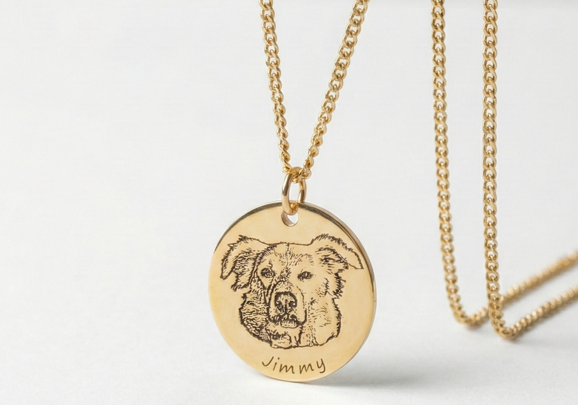 Collana personalizzata con ritratto di animale domestico