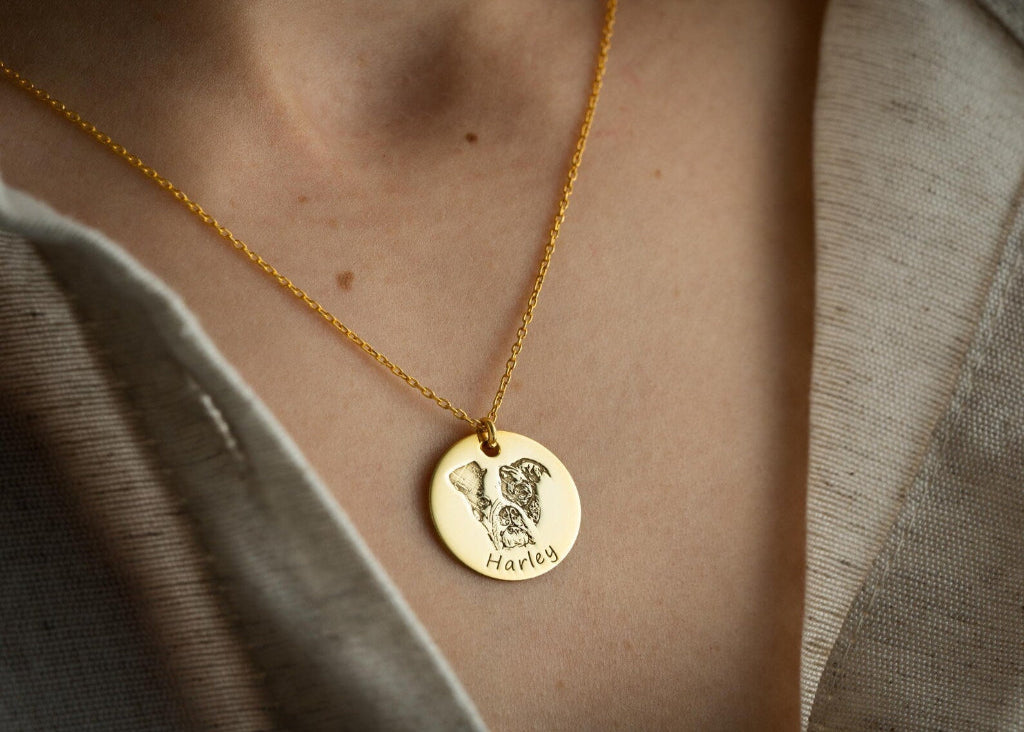 Collana personalizzata con ritratto di animale domestico