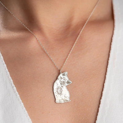 Custom Pet Silhouette Necklace
